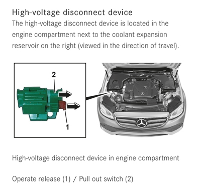 Mercedes-Benz E EV repair voltage diagram