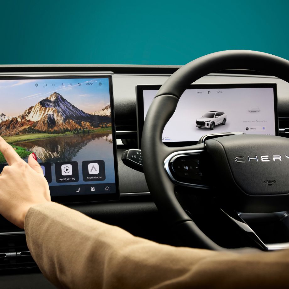Interiors of a chery showiing the dashboard